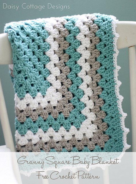  Square Projects  Granny Square Baby Blanket by Daisy Cottage Designs