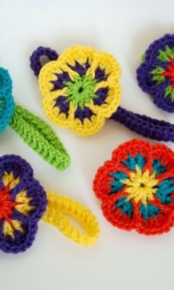 Easy, Pretty, and Free Crochet Flower Pattern with bonus Headband