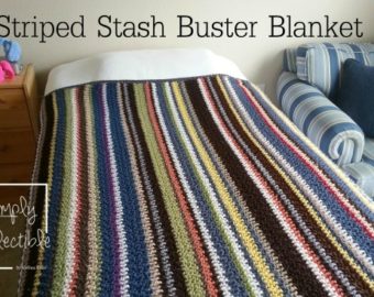 Striped Stash Buster crochet Blanket pattern