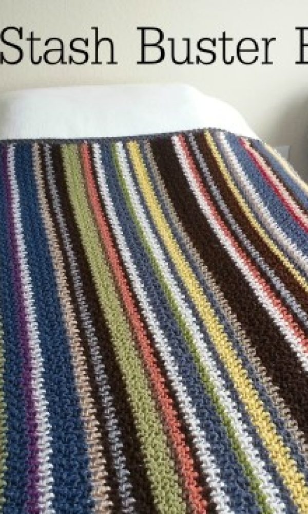 Striped Stash Buster crochet Blanket pattern