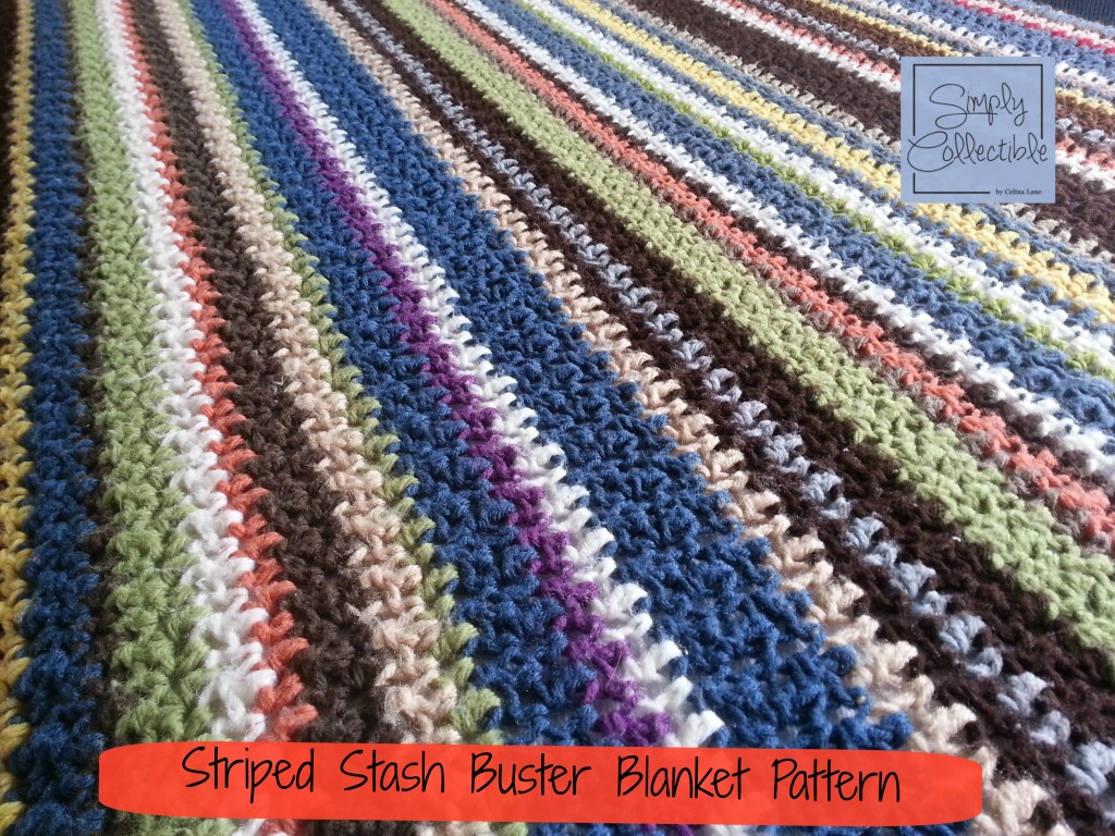 The Striped Stash Buster Blanket Free Pattern by Simply Collectible
