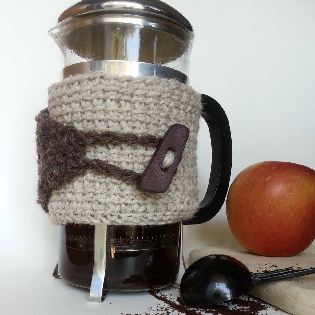 Tunisian Crochet French Press Cozy by Simply Collectible