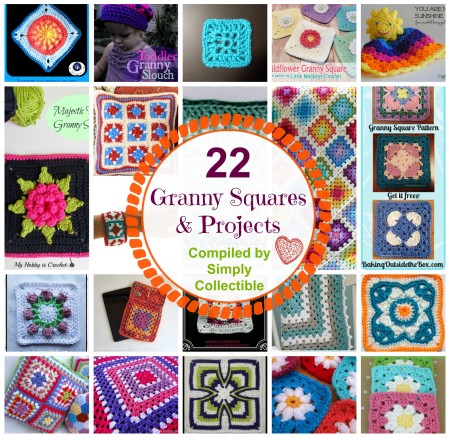 22 Granny Squares & Projects found at SimplyCollectibleCrochet.com