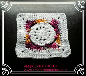 22 Granny Square Projects | Batik Flower Granny Square by American Crochet