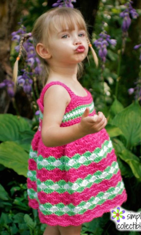 Crochet Baby Dress Pattern – Garden Party Dress