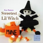Sweetest Lil Witch, free crochet pattern by Celina Lane, SimplyCollectibleCrochet.com |- It's FREE so you can make your own decor or gifts.