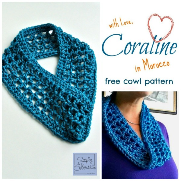 Coraline in Morocco Cowl free cowl #crochet pattern by Celina Lane, Simply Collectible