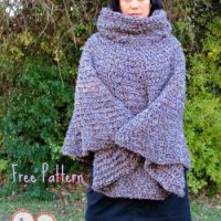 Cowl Hooded Poncho - Free #Crochet Pattern from Simply Collectible