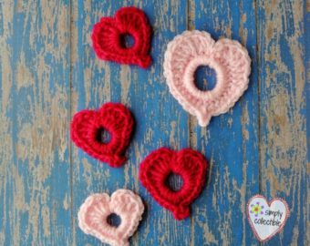 Precious Lil Hearts – Small & Large, free heart crochet patterns