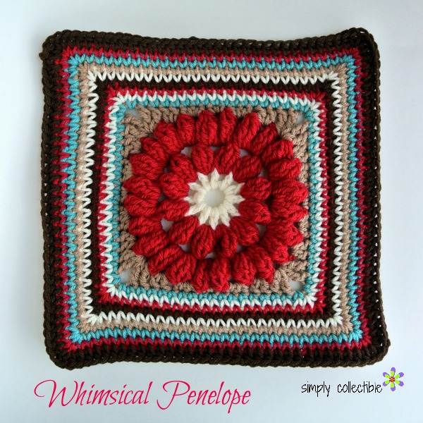 Whimsical Penelope’s Merry Go Round – Free 12 inch Square Crochet Pattern