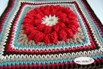Whimsical Penelope's 12 Square, Free #crochet pattern by Celina Lane, Simply Collectible - bobble stitch