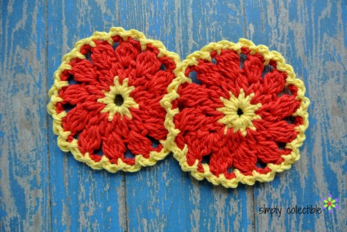 Firewheel Coaster or Scrubbie free crochet pattern