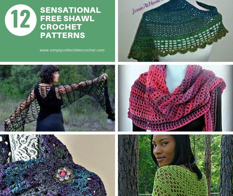 12 Sensational Free Shawl crochet patterns