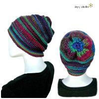 Penelope's Whimsical Floral Slouch Hat free crochet pattern by SimplyCollectible