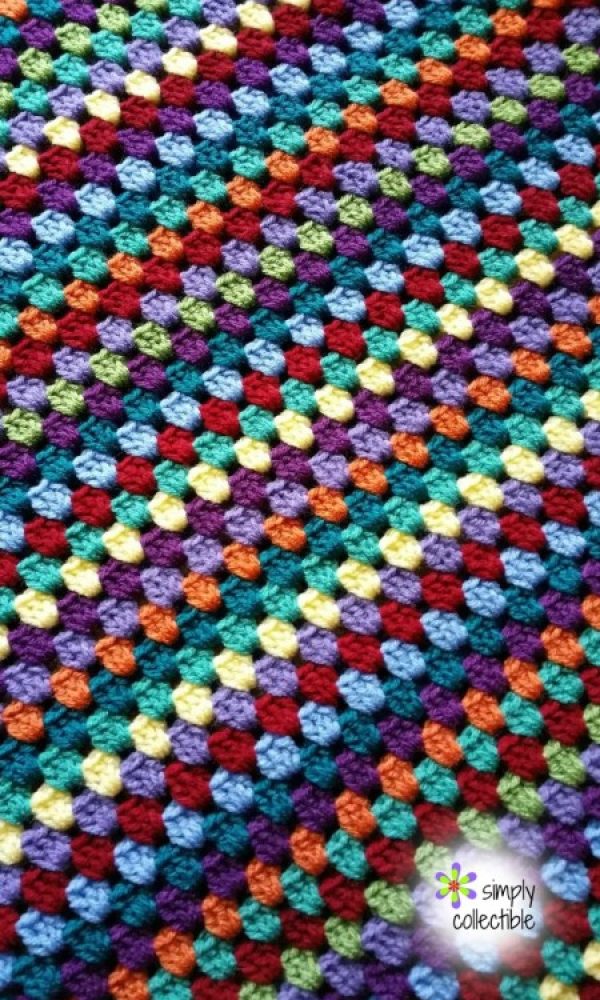 Lily's Garden Granny Striped afghan | SimplyCollectibleCrochet.com