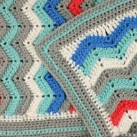 Rich Kids Chevron Blanket crochet pattern with border