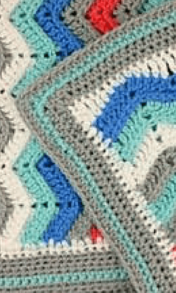 Rich Kids Chevron Blanket crochet pattern with border
