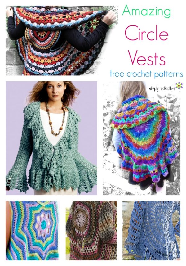 12 Amazing Free Circle Vest crochet patterns | SimplyCollectibleCrochet.com