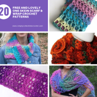 20 FREE and Lovely One Skein Scarf & Wrap crochet patterns
