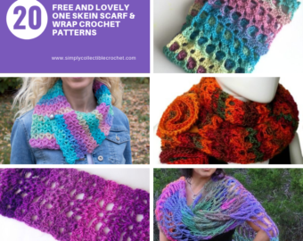 20 FREE and Lovely One Skein Scarf & Wrap crochet patterns
