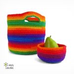 Everyday One Skein Bowl & Basket crochet pattern set by Celina Lane, SimplyCollectibleCrochet.com