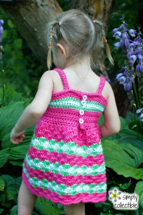 Crochet Baby Dress Pattern - Garden Party Dress, SimplyCollectibleCrochet.com