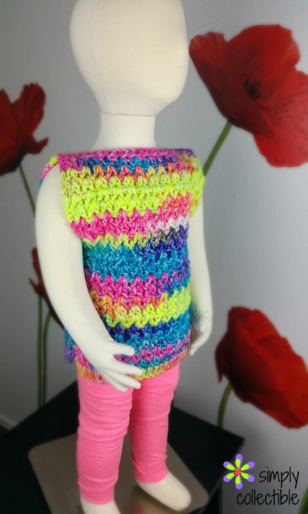 Crochet Girl Top Free Pattern – Sizes 6m to 14 – Girls Easy Peasy Top