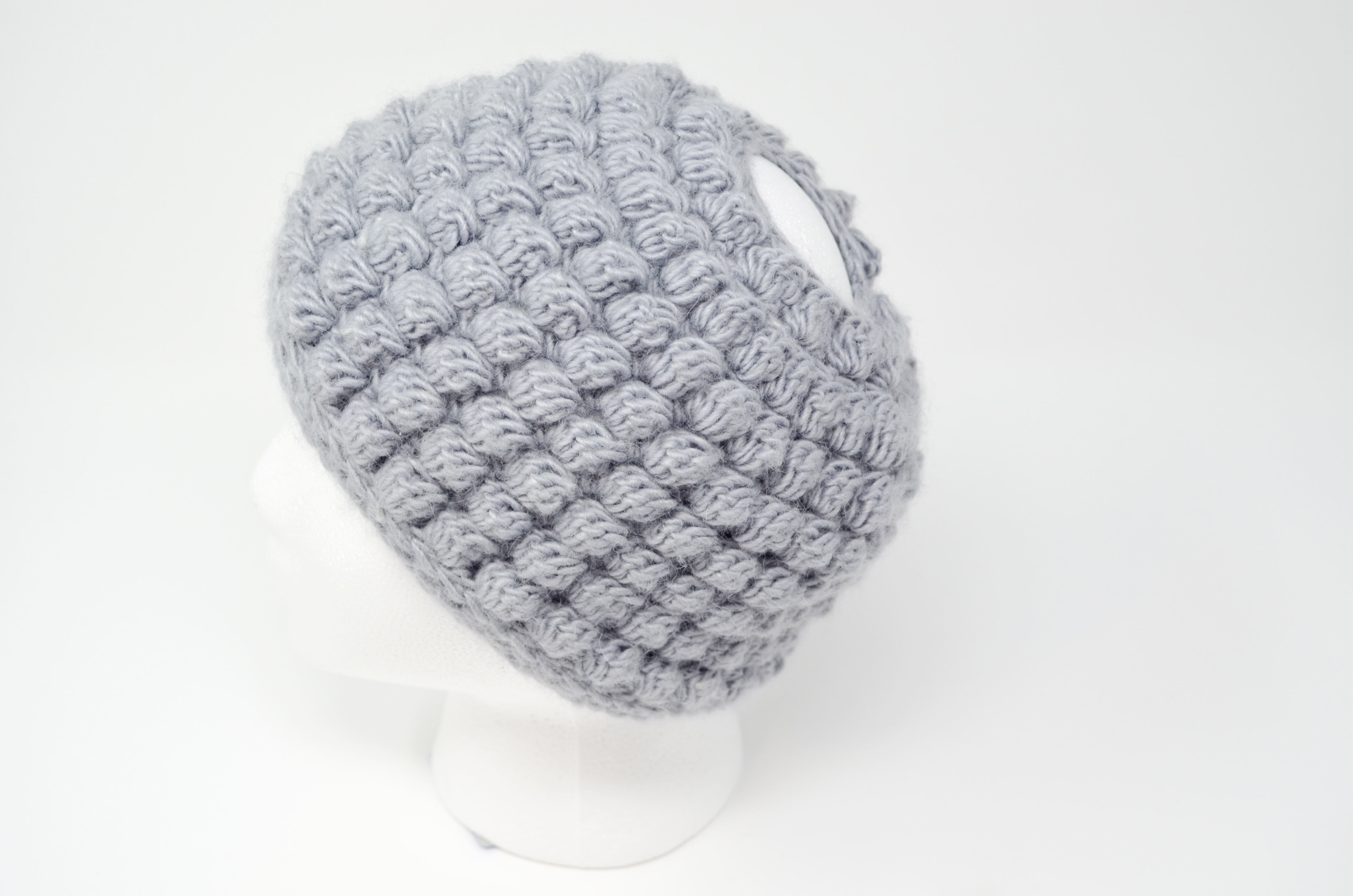 Bobble Messy Bun Hat Crochet Pattern
