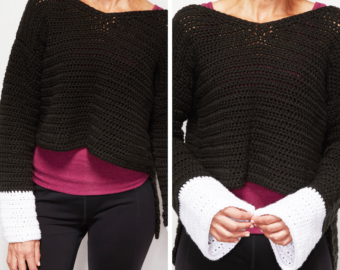 Wide Sleeve Sweater Crochet Pattern