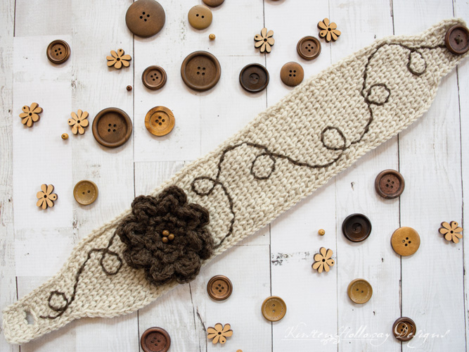 Waterlily Waltz Knit-look Headband Crochet Pattern
