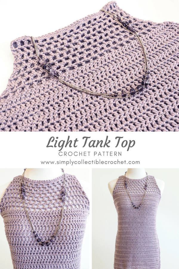 This Light Crochet Tank Top is a clean, minimalist basic that can be paired with jeans, shorts, or even tucked into a skirt. #crochettop #crochettanktop #crochetpattern #crochetlove #crochetaddict