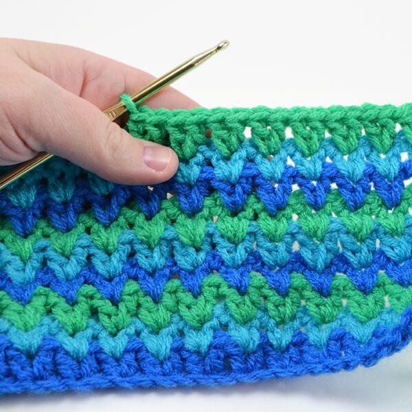 V Double Crochet Stitch