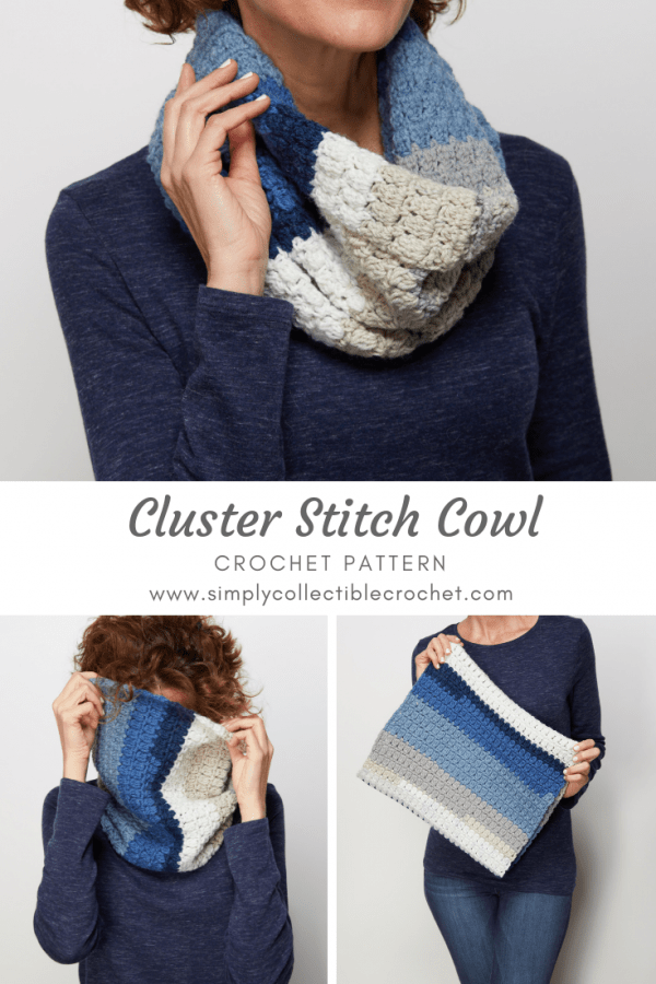 This crochet cowl pattern would be great on a winter vacation in the mountains, or just an extra holiday treat for someone you love. #CrochetCowlPattern #CrochetCowl #CrochetScarf #CrochetAddict