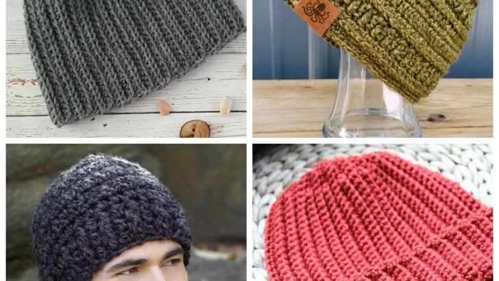 These #CrochetHatPatterns for men are unique, fun to make and stylish. And the best part is they’re all #freecrochetpatterns. #crochetpatterns #easycrochet #easycrochetpatterns