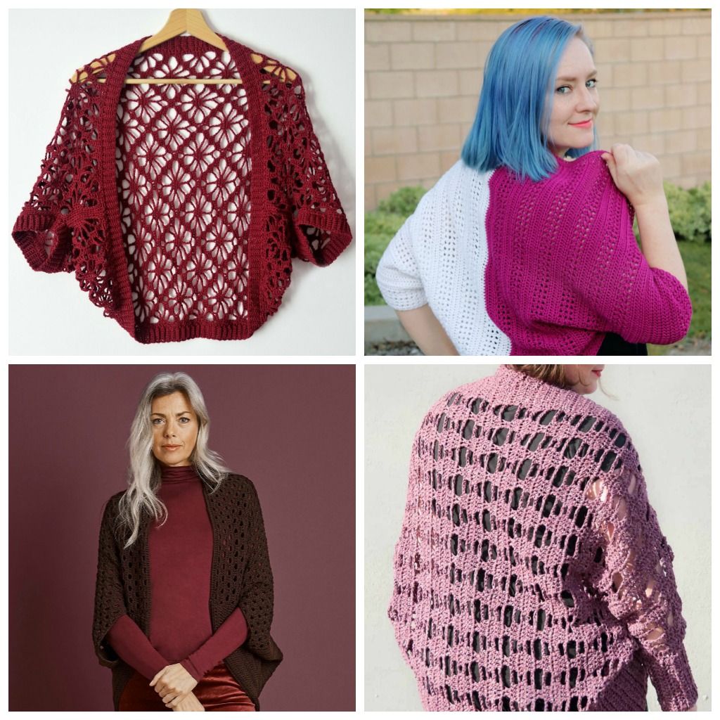 27 Beginner Crochet Shrug Patterns - Interested in making a few shrugs for yourself and/or to gift? Check out these 27 beginner crochet shrug patterns! #crochetshrugpatterns #crochetpatterns #shrugcrochetpatterns