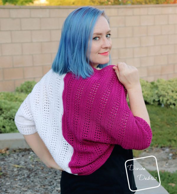 Sherbet Shrug - Interested in making a few shrugs for yourself and/or to gift? Check out these 27 beginner crochet shrug patterns! #crochetshrugpatterns #crochetpatterns #shrugcrochetpatterns