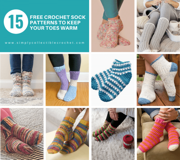 15 Free Crochet Sock Patterns to Keep Your Toes Warm - These free crochet sock patterns are the perfect gift to those who always seem to lose a pair or who prefer to keep their toes toasty at all times. #freecrochetsockpatterns #crochetsockpatterns #crochetpatterns