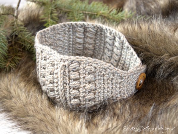 Easy Crochet Headband with Button Closure 