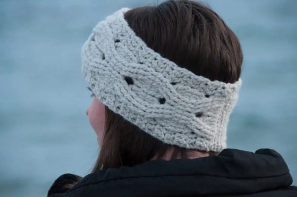 I Love Cables Crochet Headband 