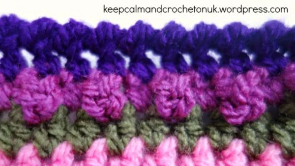 Beautiful bead stitch crochet border design