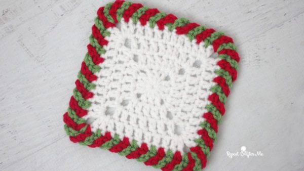 Christmas candy cane stitch border pattern