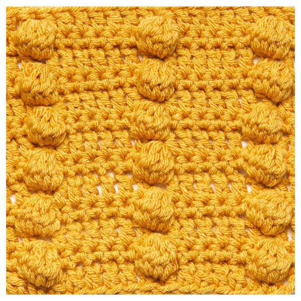 Crochet Bobble Stitch swatch