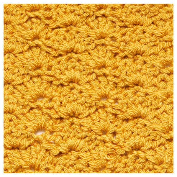 Crochet Easy Shell Stitch swatch