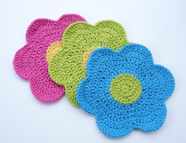 Flower Power Crochet Dishcloths  