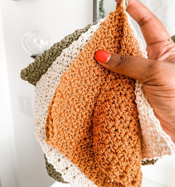 Half Moon Crochet Washcloths