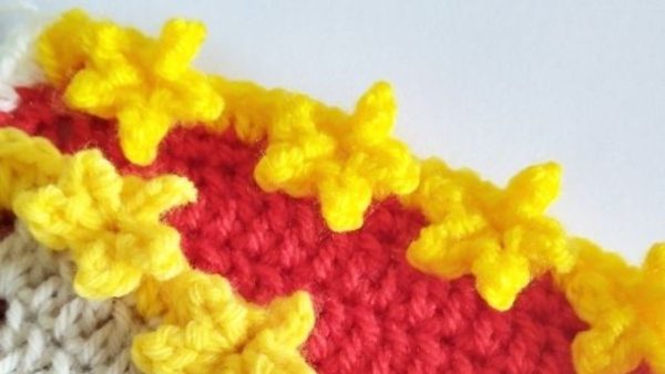 Crochet cute little stars border pattern