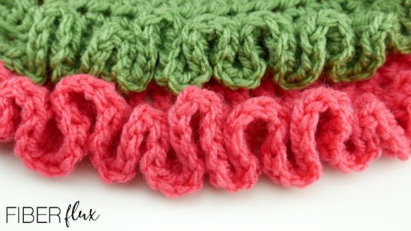 Crochet ruffle edge border pattern