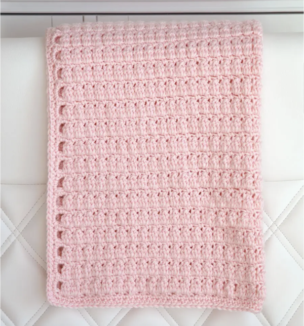 Cluster Stitch Crochet Baby Blanket 