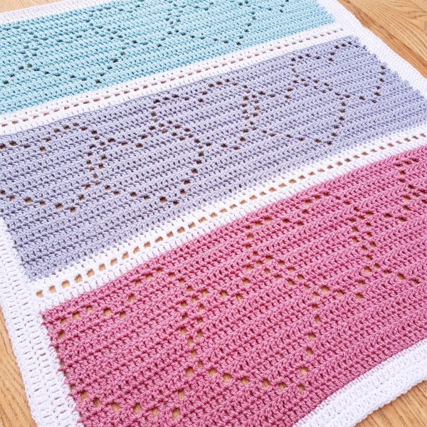 Linked Hearts Crochet Blanket 