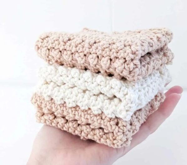 Rustic Cotton Crochet Dishcloths